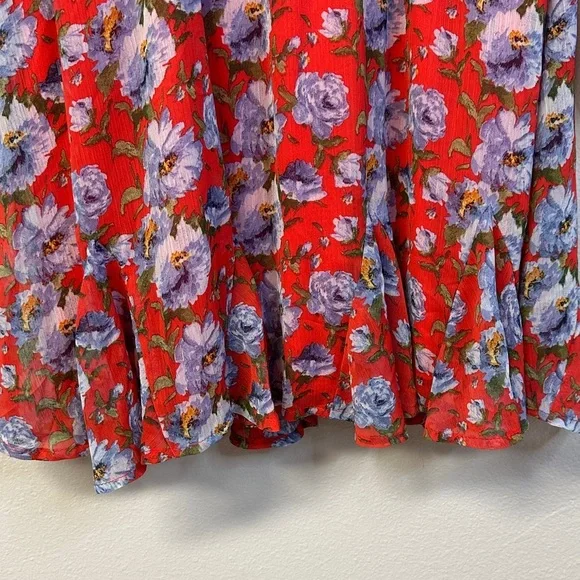 mi ami Francesca’s Holly Floral Godet Dress Size M - Picture 4 of 6